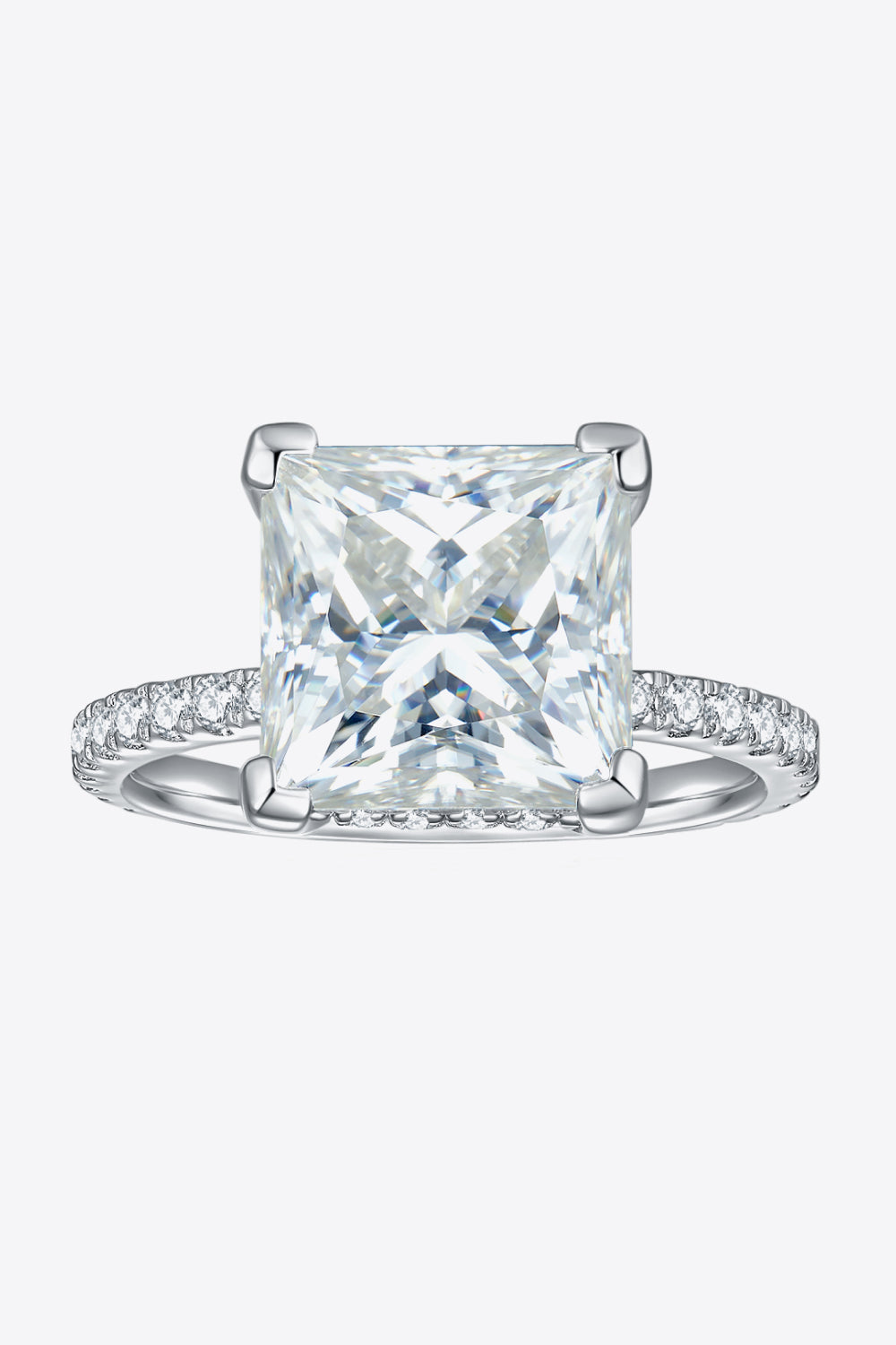 5.52 Carat Moissanite Side Stone Ring - razmas Shop