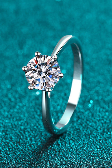 Moissanite 6-Prong Adjustable Ring