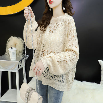 Knitted Eyelet Sweater