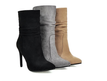 High heel pointed socks boot