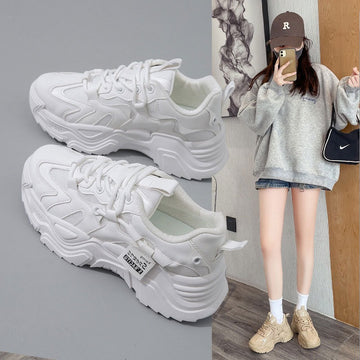 Fashion New Korean Version Ins Thick Soled Shoes Female Students Casual Sports Shoes