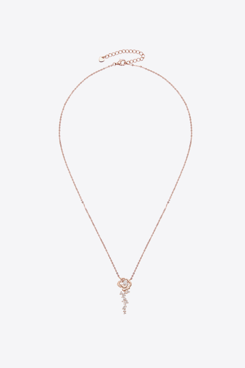 925 Sterling Silver 18K Rose Gold-Plated Pendant Necklace - razmas Shop