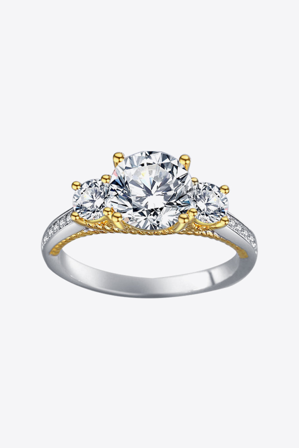 2 Carat Moissanite Contrast Ring - razmas Shop