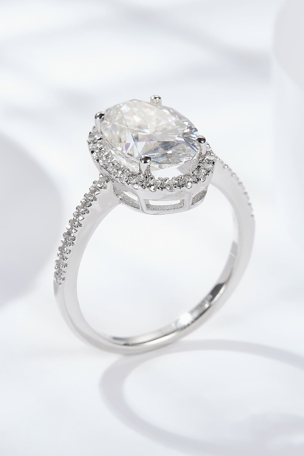 4.5 Carat Moissanite Halo Ring - razmas Shop