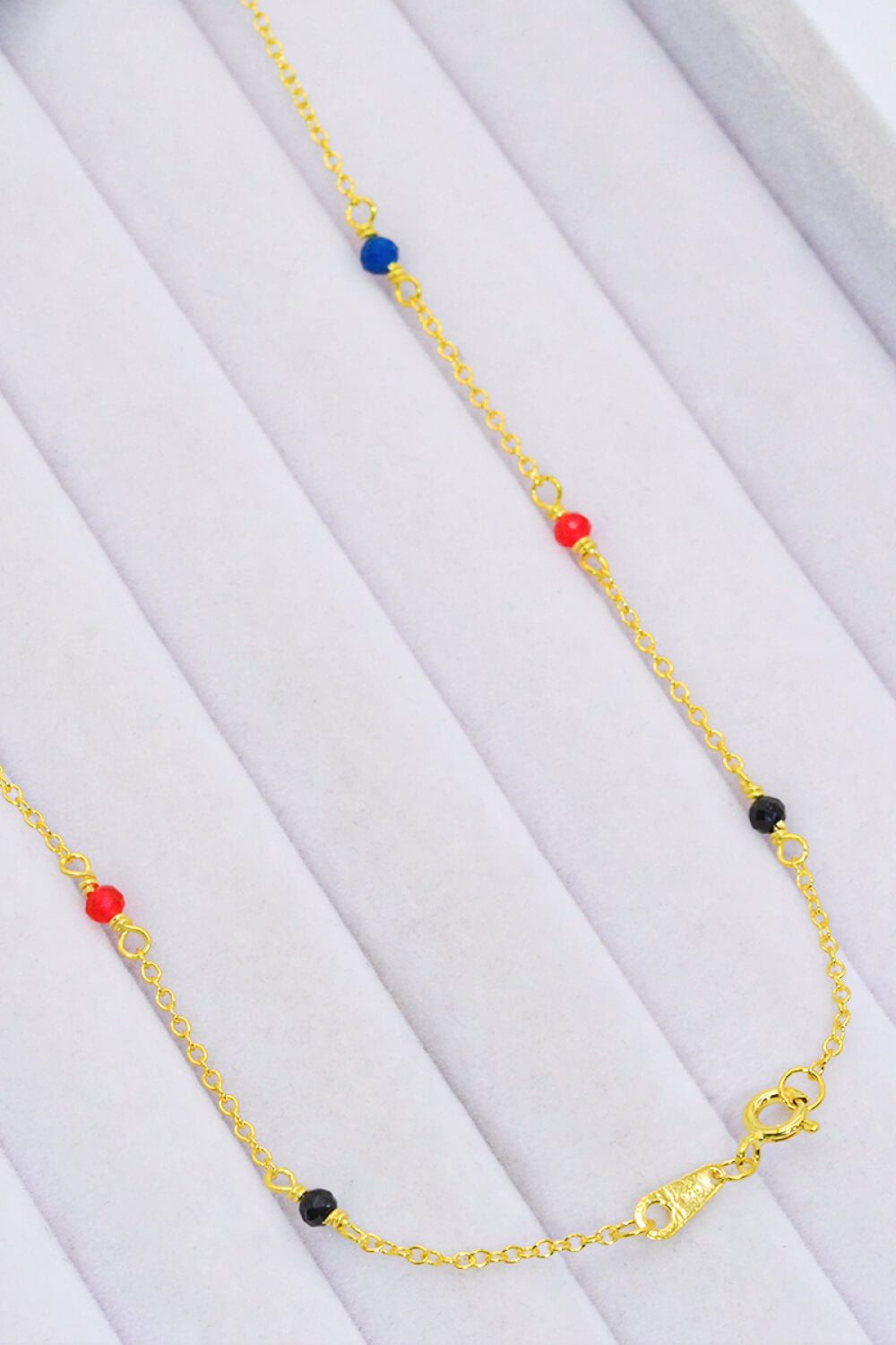 18K Gold-Plated Multicolored Bead Necklace - razmas Shop