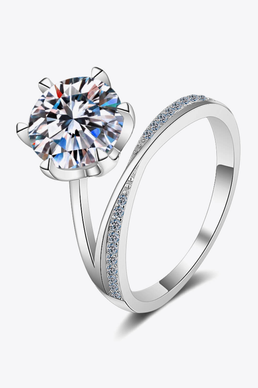 3 Carat Moissanite 6-Prong Ring - razmas Shop