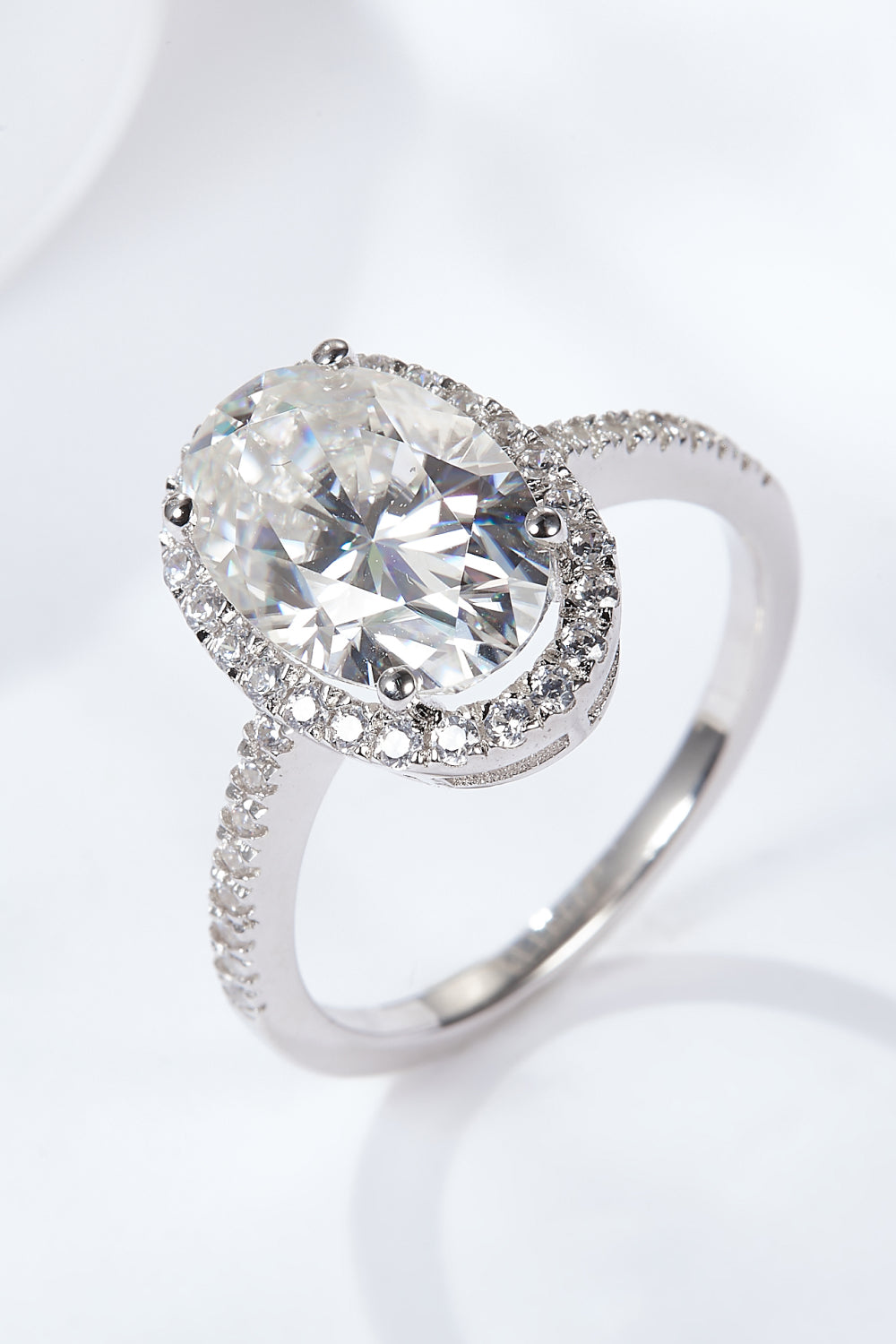 4.5 Carat Moissanite Halo Ring - razmas Shop