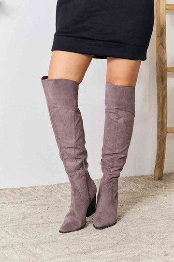 East Lion Corp Block Heel Knee High Boots