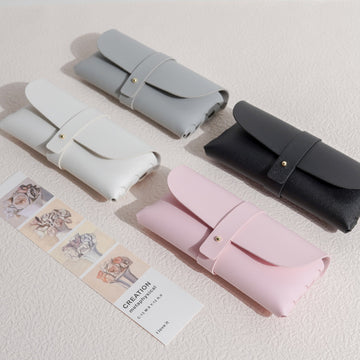 Glasses Bag Soft Leather Glasses Case