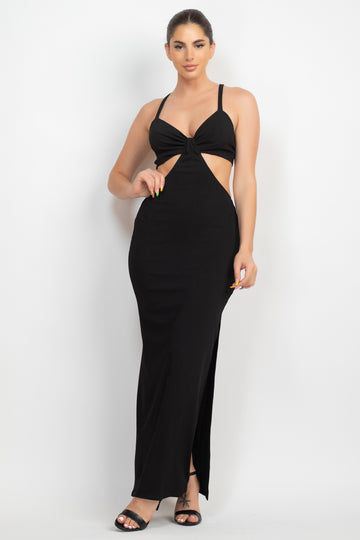 Cutouts Side Slit Maxi Dress