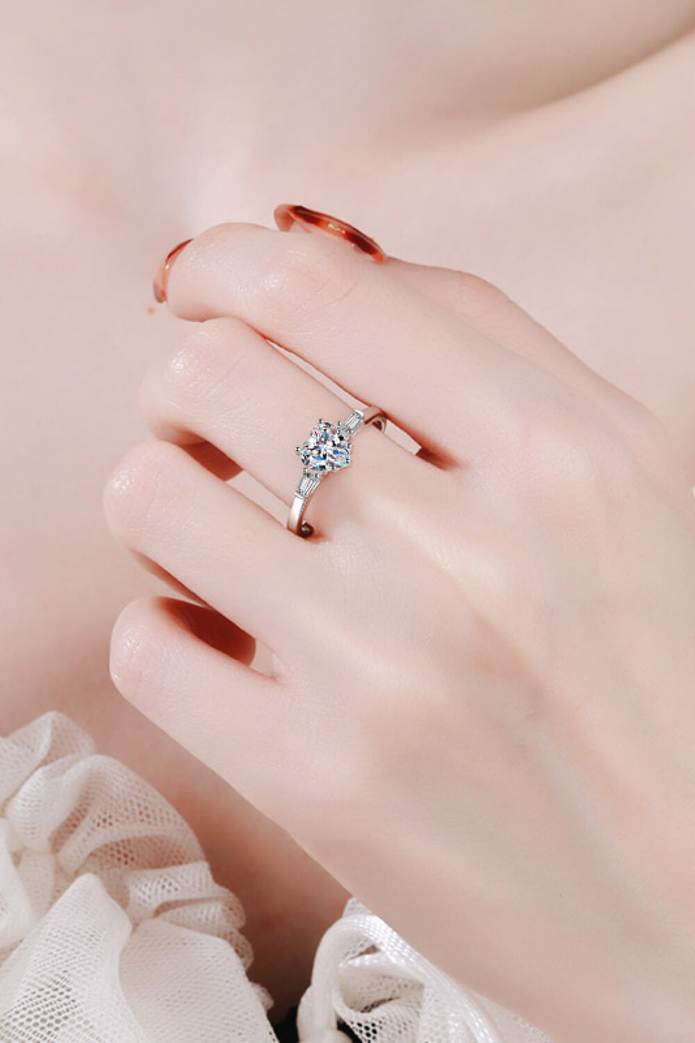 1.2 Carat Moissanite Heart Ring - Razmas Shop