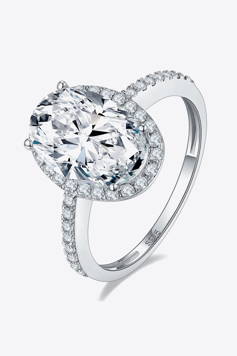 4.5 Carat Moissanite Halo Ring - razmas Shop