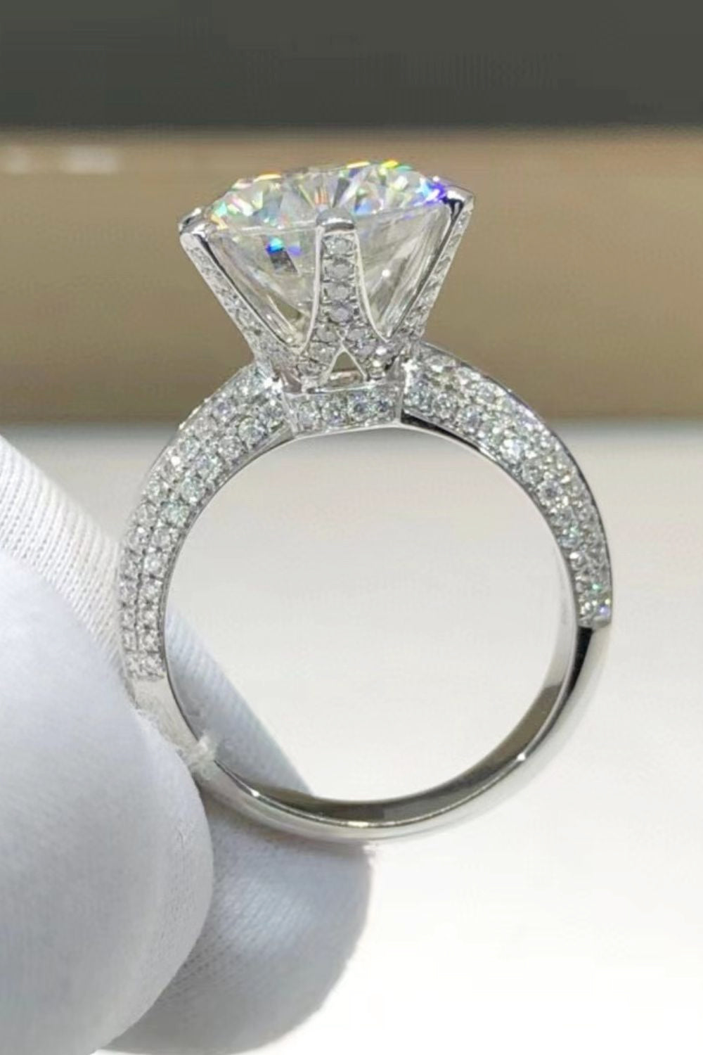 5 Carat Moissanite 6-Prong Ring - razmas Shop